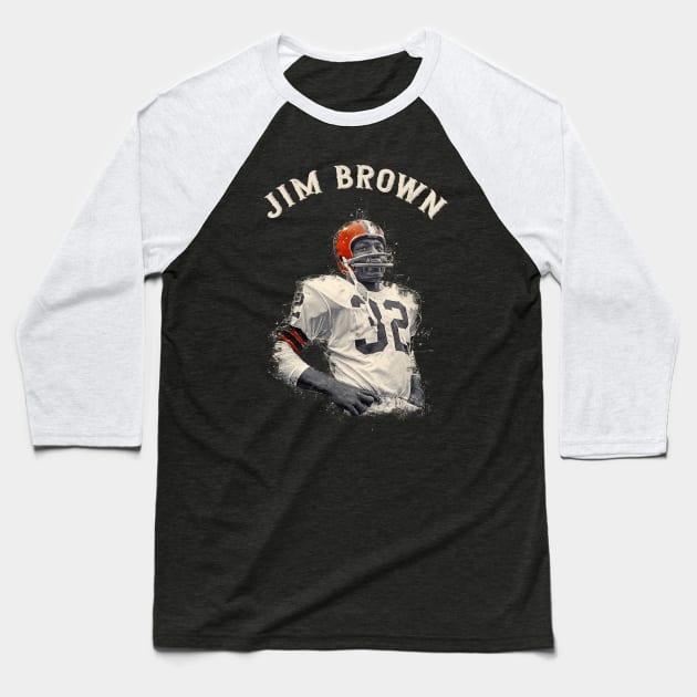 Jim Brown Baseball T-Shirt by Yopi